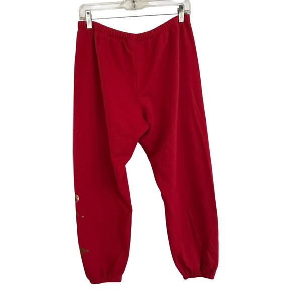 Victoria's Secret Pink Classic Fit Joggers Red and Gold SweatPants Size Large - Picture 8 of 12